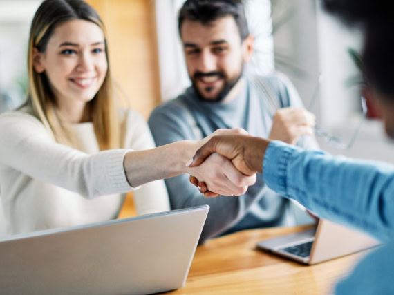 people shaking hands