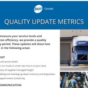 Flyer | Dot Foods Canada Quality & Service Criteria