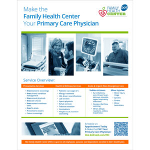 Flyer | Make the FHC Your PCP - Service Overview